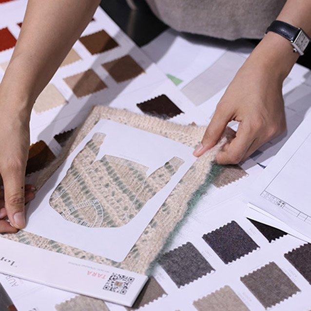 Knitwear development process from creative moodboard to finished garment