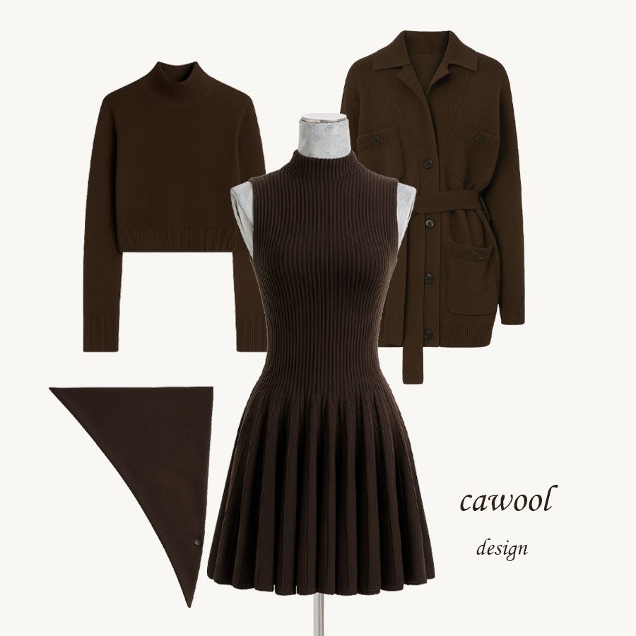 Portfolio of custom knitwear design and high-end cashmere production projects